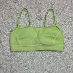 Neon Lime Green Strappy Sports Bra